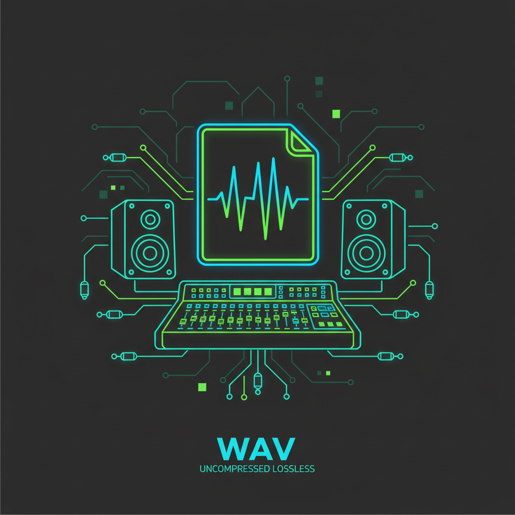 Extract audio to WAV format - uncompressed lossless for professional use