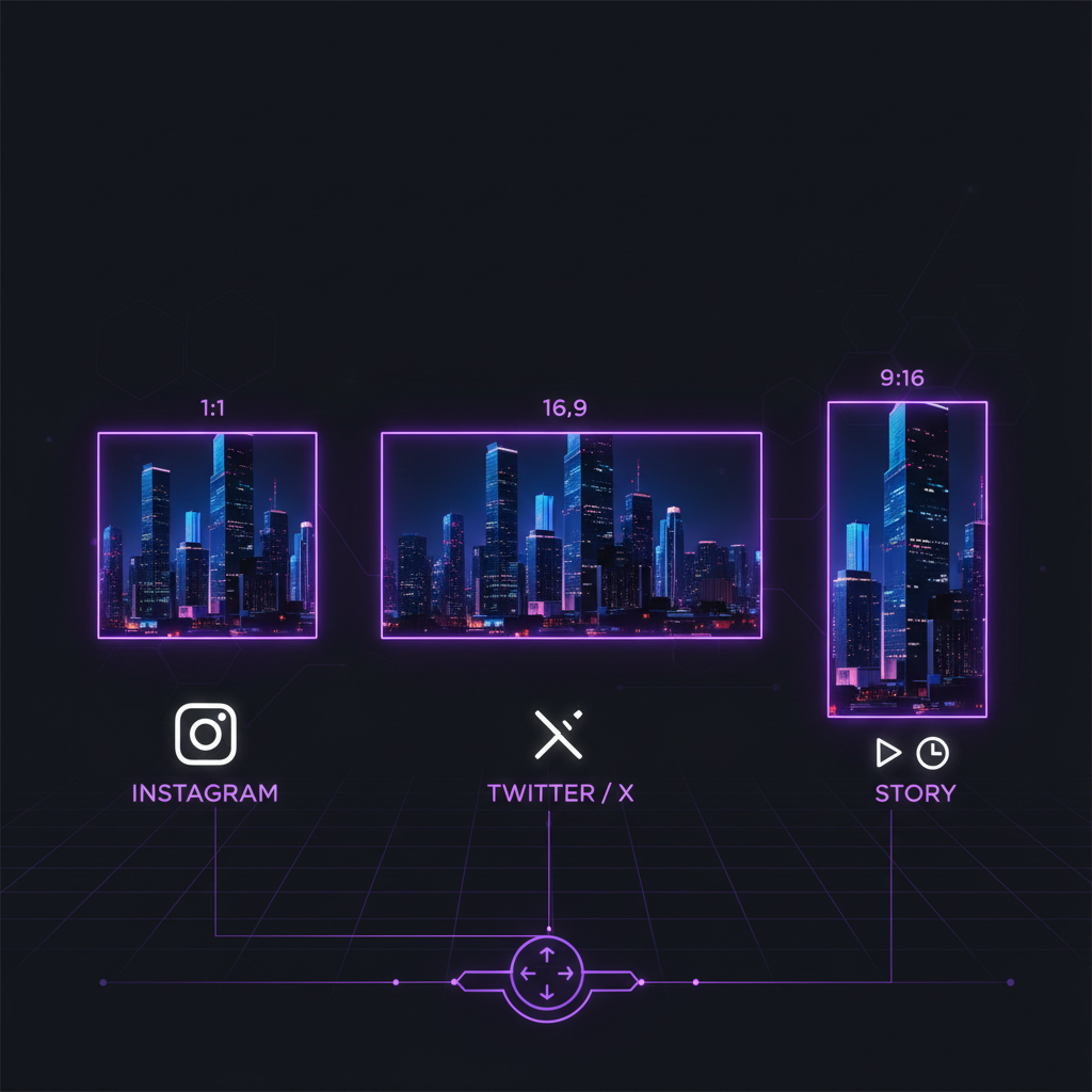 Social Media: Square crops for Instagram, landscape for Twitter banners